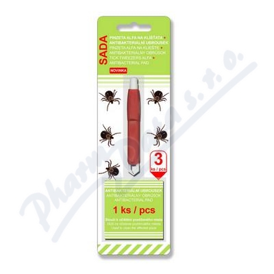 FIXAprotect pinzeta alfa na klíšťata+ubrousek