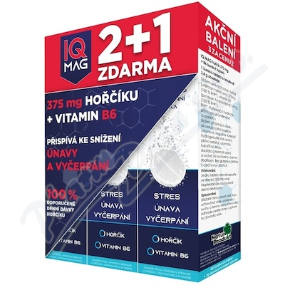 IQ Mag Hořčík 375mg+vit.B6 šum.tbl.40+20