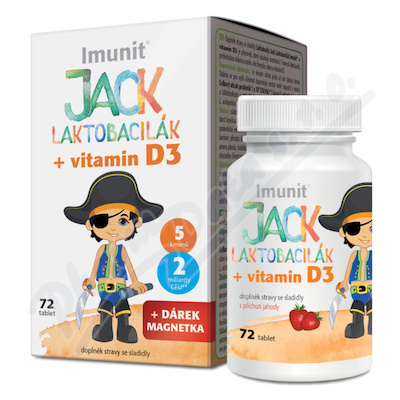 Laktobacily JACK LAKTOBACILÁK Imunit+vit.D3 tbl.72