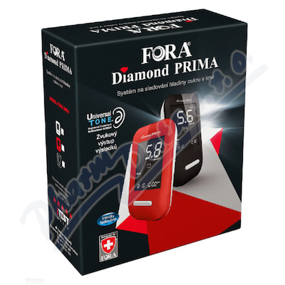 FORA Glukometr Diamond PRIMA červený