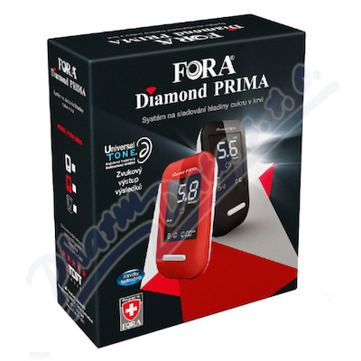 FORA Glukometr Diamond PRIMA bílý