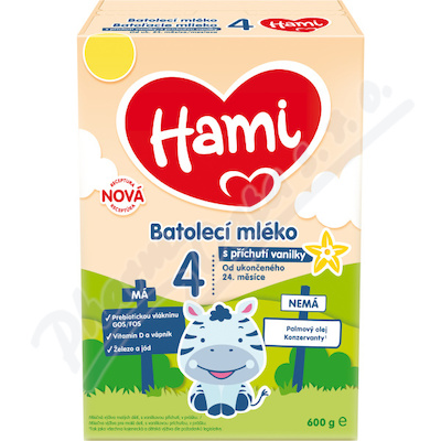 Hami 4 batolecí mléko s příchutí vanilky 600g