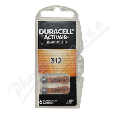 Duracell DA312 baterie do naslouchadel 6ks