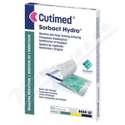Cutimed Sorbact Hydro antimikr.krytí 7.5x15cm 10ks