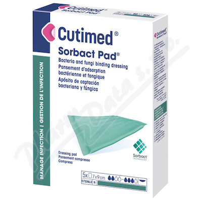 Cutimed Sorbact Pad antimikr.komprese 7x9cm 5ks