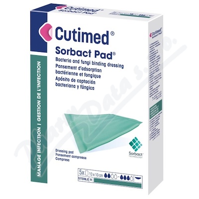 Cutimed Sorbact Pad antimikr.komprese 10x10cm 5ks
