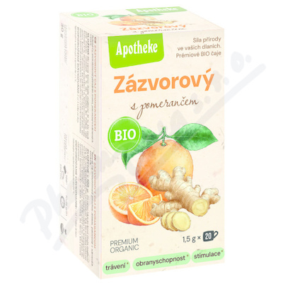 Apotheke BIO Zázvorový s pomerančem čaj 20x1.5g