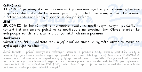 Leukomed netkané krytí s polštářkem 8x10cm 50ks