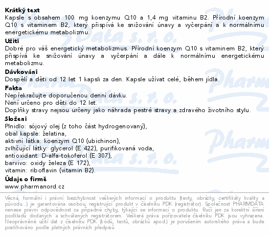Pharma Nord Bioaktivní Q10 Gold 100mg cps.30