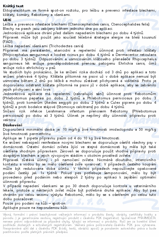 Advantix pro psy 4-10kg spot-on 4x1ml