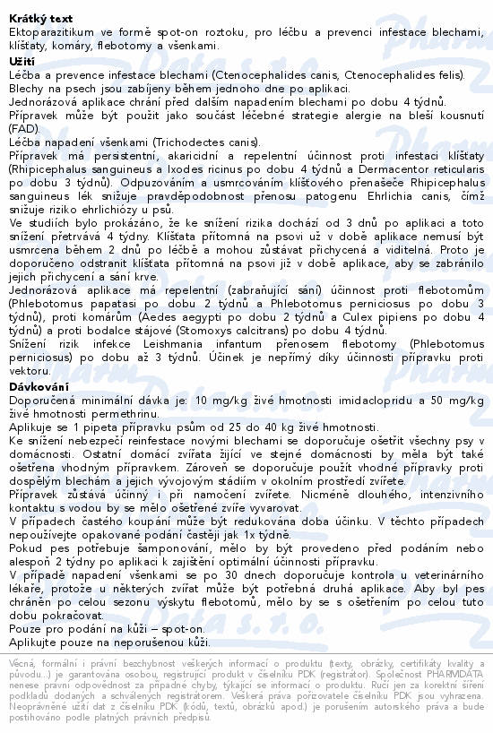 Advantix pro psy 25-40kg spot-on 4x4ml