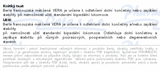 Berle francouzská měkčená VERA Handicap šedá