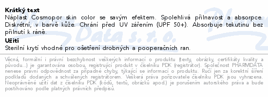 Hartmann Cosmopor skin color 10x8cm 5ks