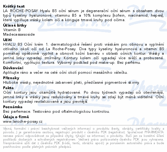 LA ROCHE-POSAY HYALU B5 oční sérum 15ml