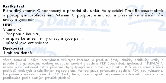 GS Vitamin C 1000mg se šípky tbl.50+10