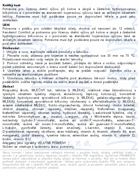 Kendamil Comfort 800g