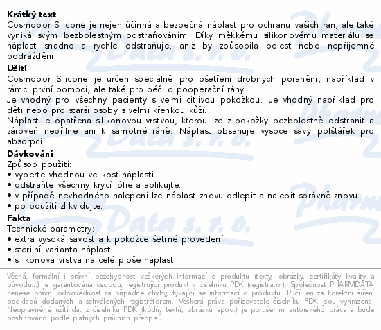 Hartmann Cosmopor silicone 10x8cm 10ks