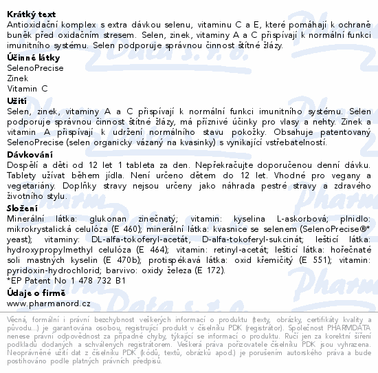 Pharma Nord Bioaktivní Selen+Zinek tbl.60