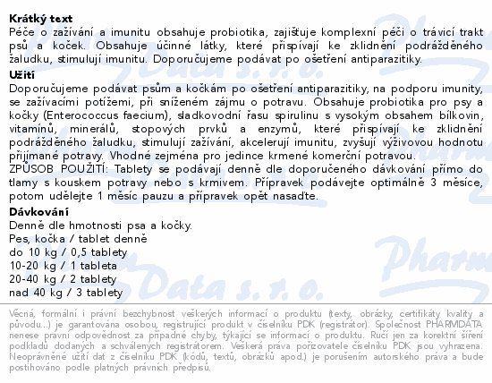 PET HC Péče o zažív.a imunitu pro psy/kočky tbl.90