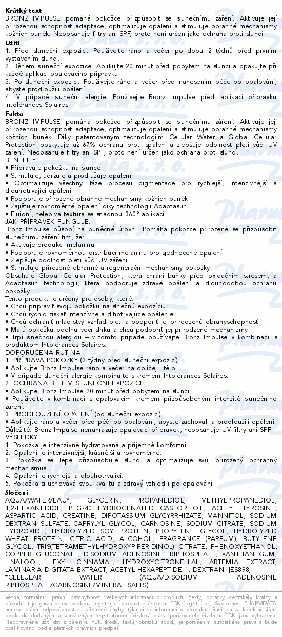 ESTHEDERM Bronz Impulse příprava na opalování150ml