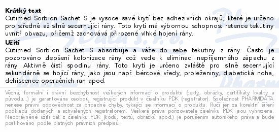 Cutimed Sorbion Sachet S abosrb.krytí 20x30cm 10ks
