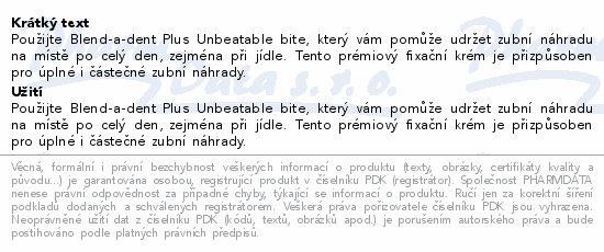 Blend-a-dent Plus Dual Power fixační krém 40g