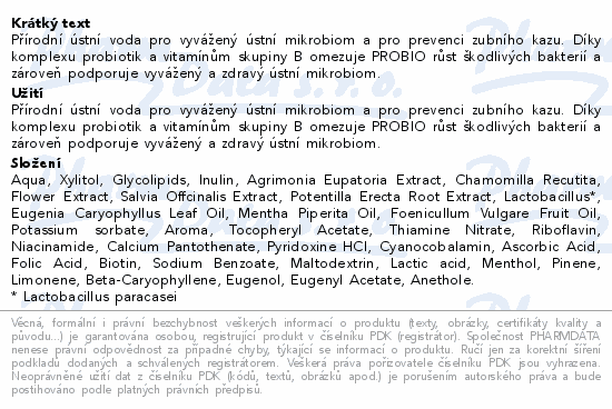 HERBADENT PROBIO Probiotická ústní voda 240ml