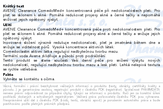 AVENE Cleanance ComedoMed+ péče 30ml