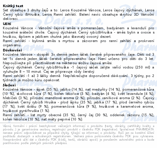 LEROS Čaje pro voňavé Vánoce 3x20sáčků