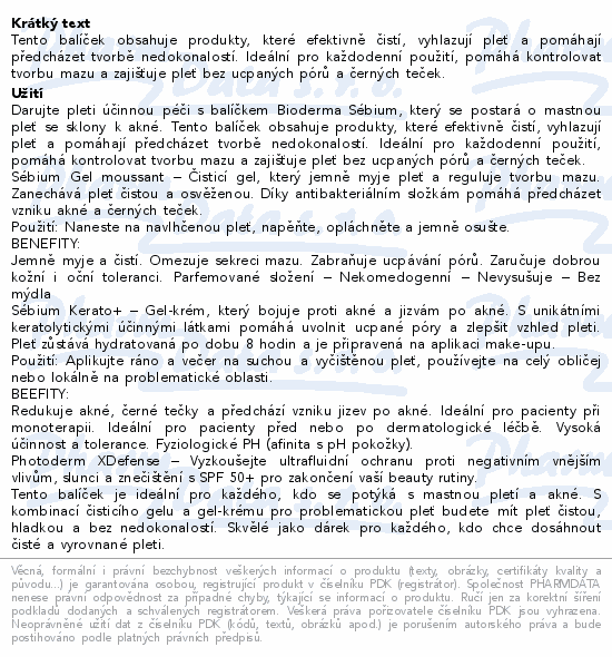 BIODERMA Sébium dárkový balíček