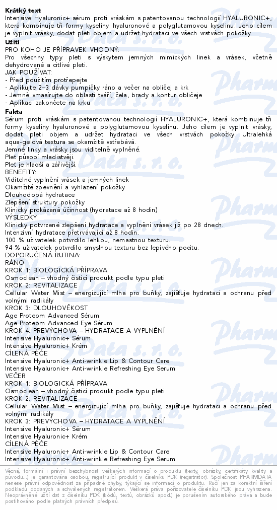 ESTHEDERM Intensive Hyaluronic+ sérum 30ml