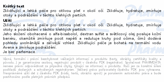 AVENE Zklidňující péče o okolí očí 15ml