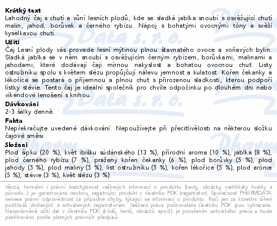 LEROS Čajový dýchánek lesní plody 20x2.2g