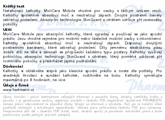 Hartmann MoliCare Mobile absorpční kalh.6k S 14ks