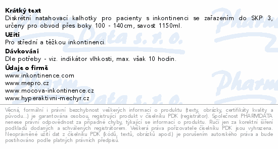 iD Discreet Pants Large Super modré 10ks