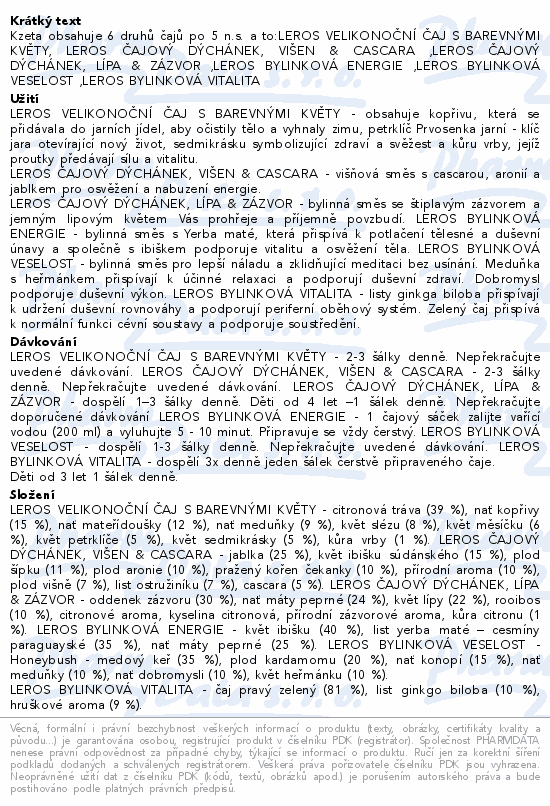 LEROS Velikonoční bylinková pomlázka 6x5sáčků