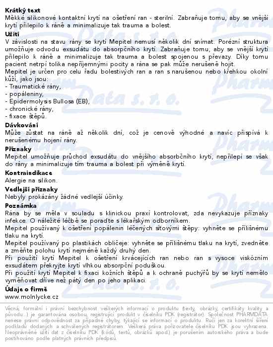 Mepitel silikonové krytí 7.5x10cm 10ks