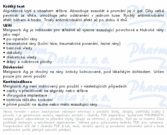 Melgisorb Ag absorp.algin.krytí ster.10x10cm 10ks