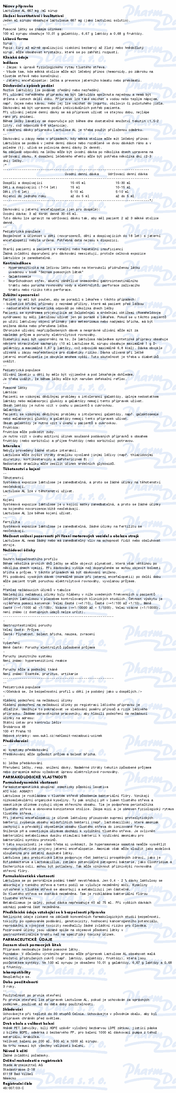 Lactulose Al 667mg/ml sir.1x200ml